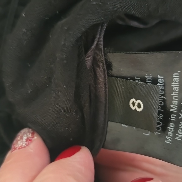 Rachel Comey | Black Swiss Dot Straight Leg Pants Size 8 - Picture 9 of 9